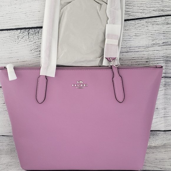 Coach Handbags - NWT Coach Leather Zip Top Tote
